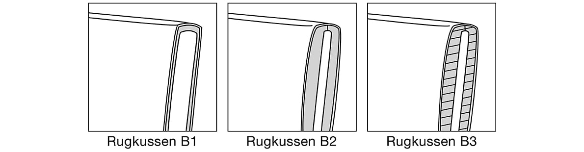 Met elementenbank Lucca kies je uit drie zeer fijne rugcomforts.