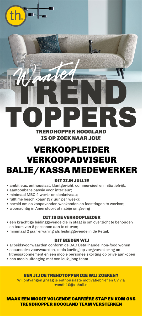 werken bij TH Amersfoort