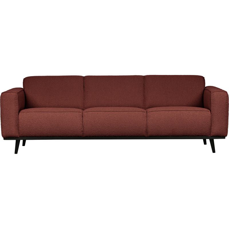 BePureHome Bank 'Statement' 3 zits, Bouclé, kleur Chestnut