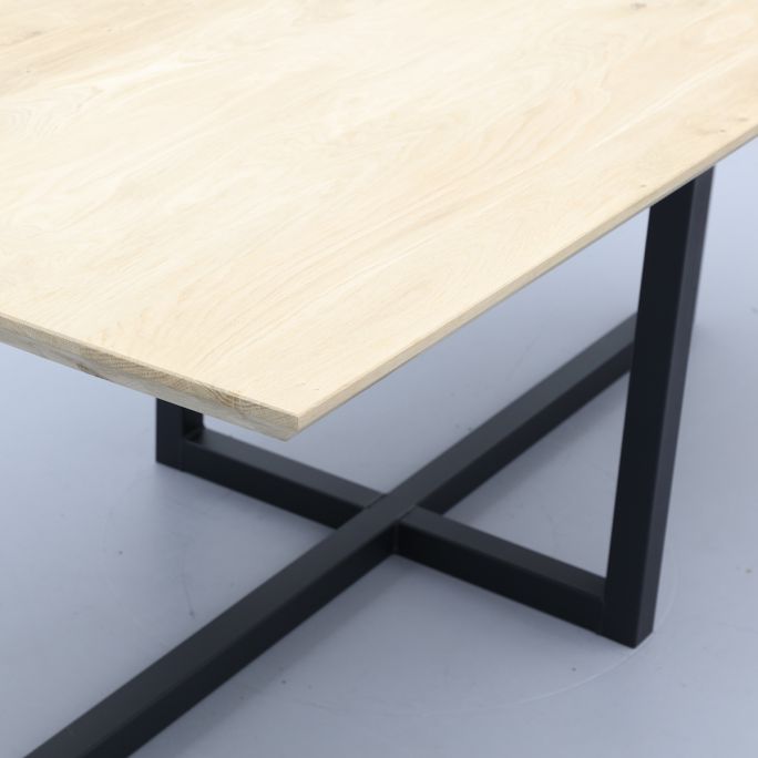 Eettafel Conroe met metalen U-poot dubbel