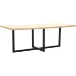 Eettafel Boston met metalen U-poot dubbel