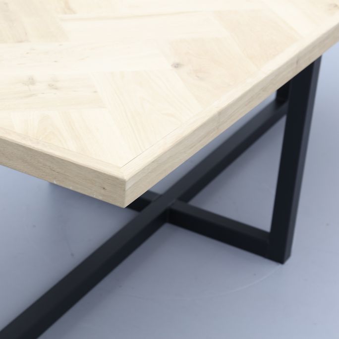 Eettafel Boston met metalen U-poot dubbel