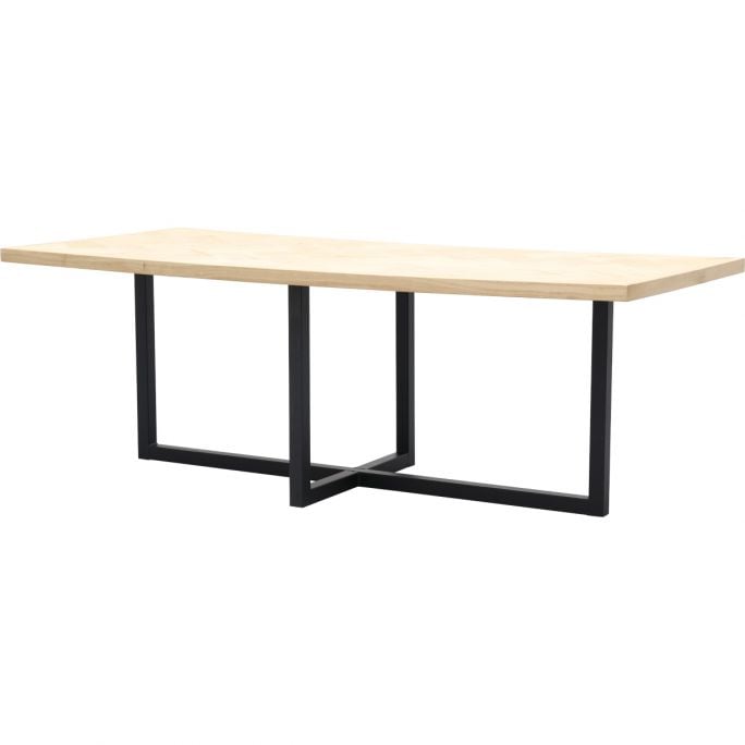 Eettafel Boston met metalen U-poot dubbel
