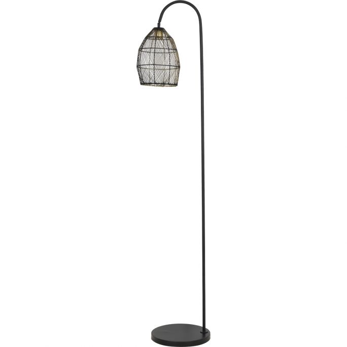 Vloerlamp Madita zwart goud