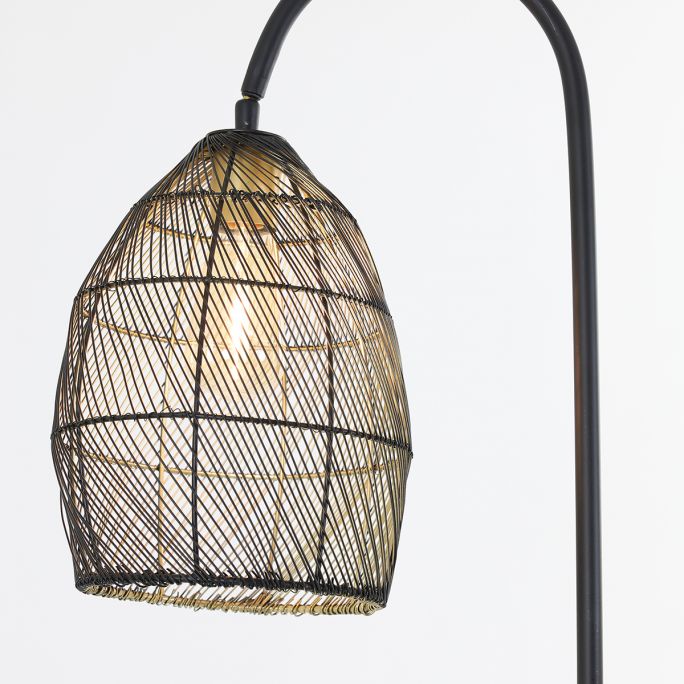 Vloerlamp Madita zwart goud