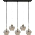 Hanglamp Rolf 5-lichts brons smoke