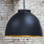 Hanglamp Kylie 60x42cm zwart goud