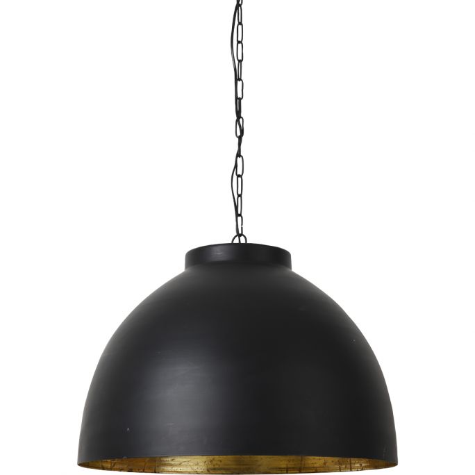 geest ondernemer Stiptheid Hanglamp Kylie 60x42cm zwart goud | Budgethomestore.nl