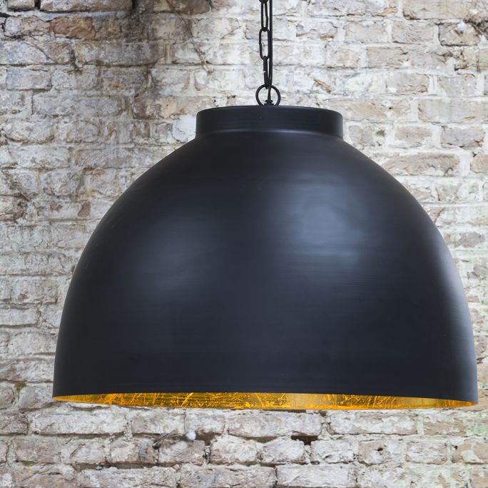 Hanglamp Kylie 60x42cm zwart goud