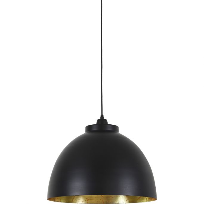 Leger Logisch Symposium Hanglamp Kylie 45x32cm zwart goud | Budgethomestore.nl