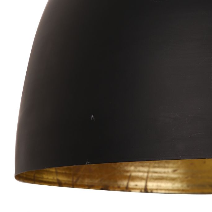 zout Kan weerstaan slaap Hanglamp Kylie 45x32cm zwart goud | Budgethomestore.nl