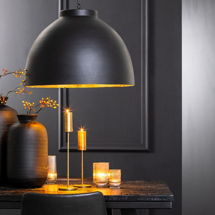 Hanglamp Kylie 45x32cm zwart goud