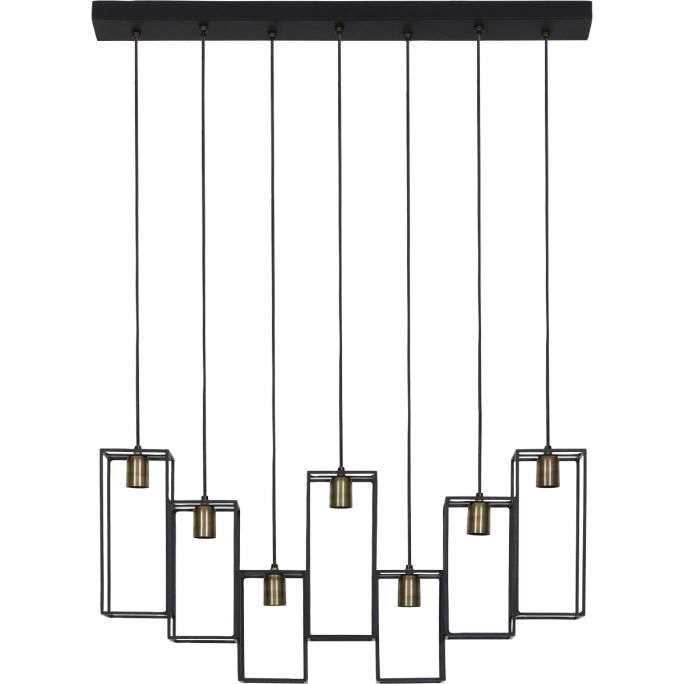 Hanglamp Marly 7 lichts antiek brons