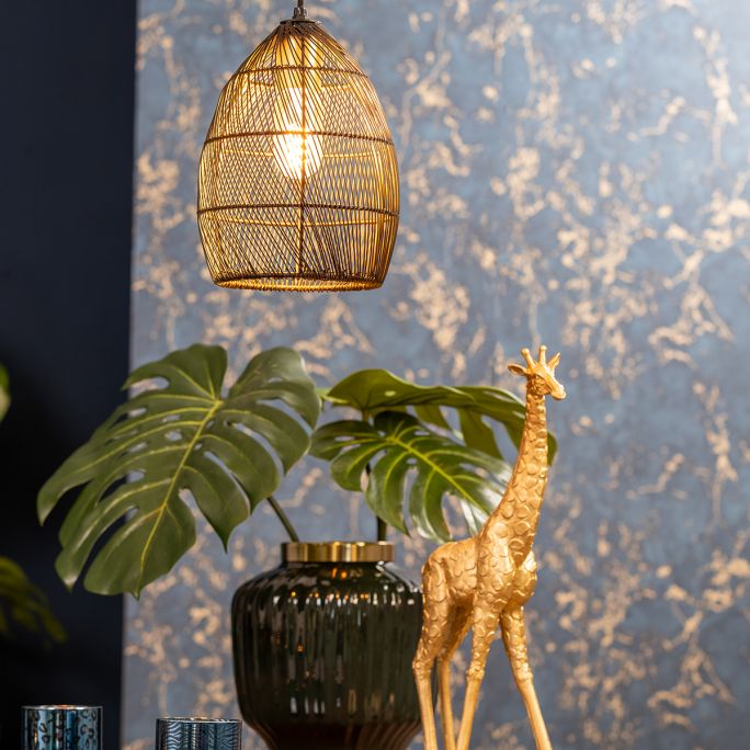 Hanglamp Madita 20x25cm zwart goud