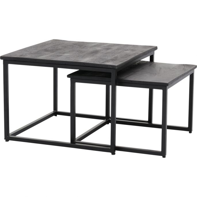 Salontafel Coco XL zwart set van 2