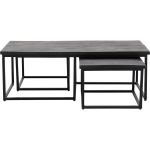 Salontafel Tulum zwart set van 3