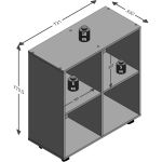 Kast op wielen Schagen - wit