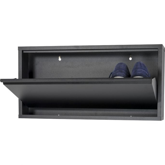 Schoenenkast Bobbie 1 lade zwart (3 paar schoenen)