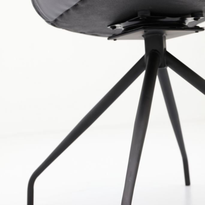 Eetkamerstoel Metz Dark Grey