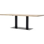 Eettafel Darby met metalen tafelvoet dubbel
