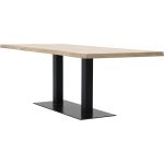 Eettafel Darby met metalen tafelvoet dubbel