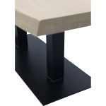 Eettafel Darby met metalen tafelvoet dubbel