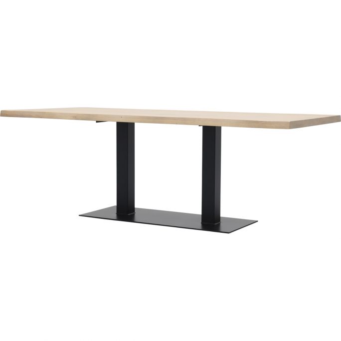 Eettafel Darby met metalen tafelvoet dubbel