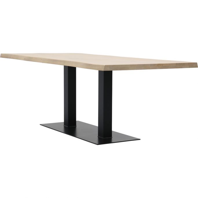 Eettafel Darby met metalen tafelvoet dubbel
