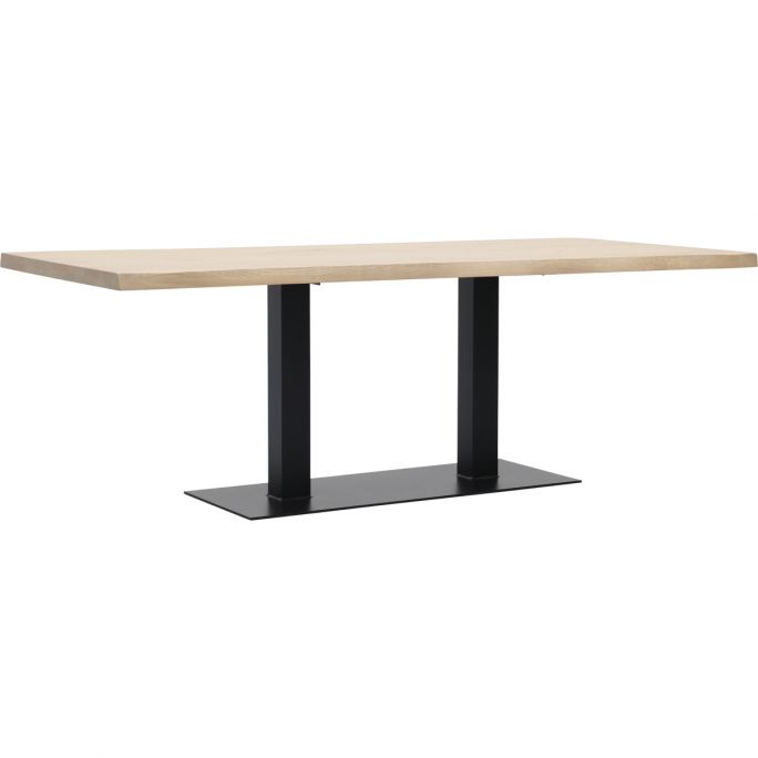 Eettafel Darby met metalen tafelvoet dubbel