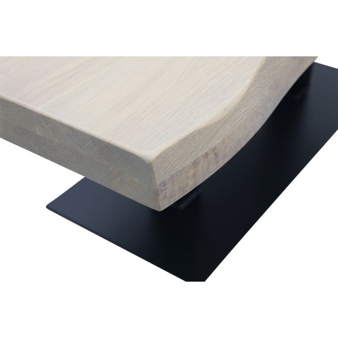 Eettafel Darby met metalen tafelvoet dubbel