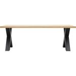 Eettafel Aspen met metalen X-poot