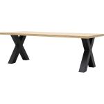 Eettafel Aspen met metalen X-poot
