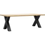 Eettafel Aspen met metalen X-poot