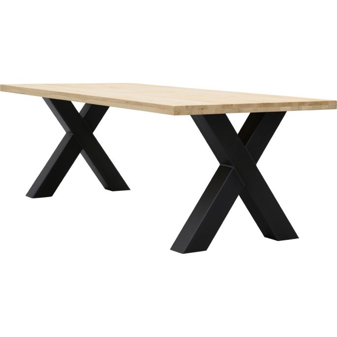 Eettafel Aspen met metalen X-poot