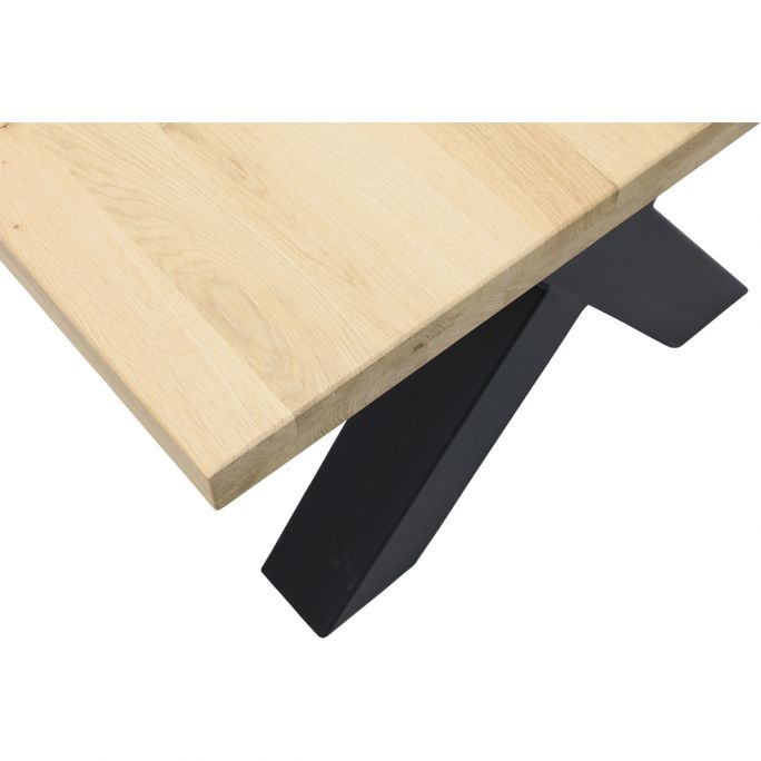 Eettafel Aspen met metalen X-poot
