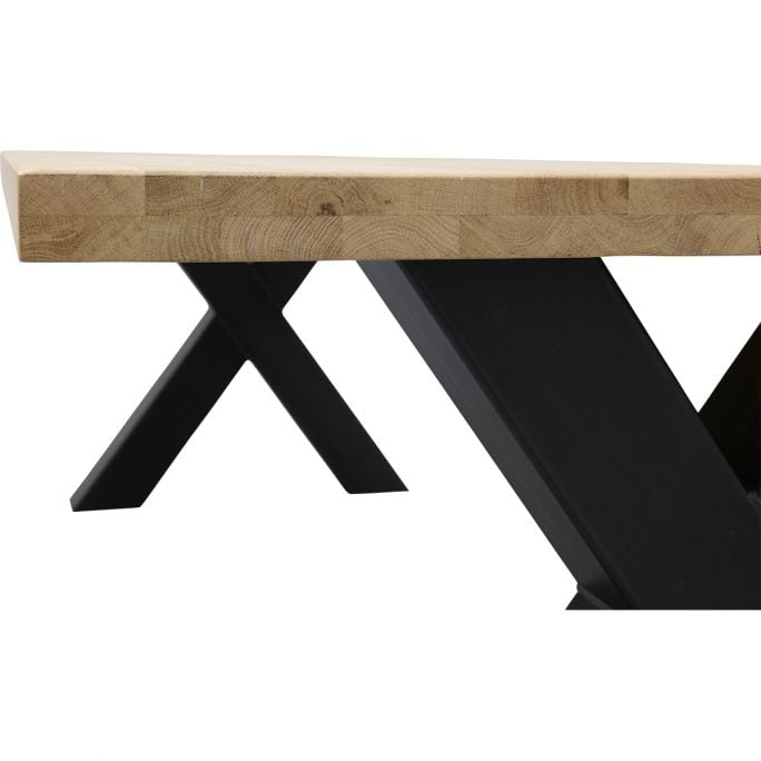 Eettafel Aspen met metalen X-poot