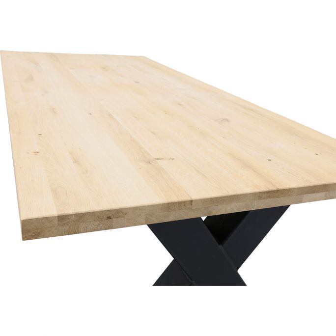 Eettafel Aspen met metalen X-poot