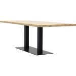 Eettafel Aspen met metalen tafelvoet dubbel