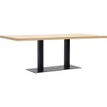 Eettafel Aspen met metalen tafelvoet dubbel