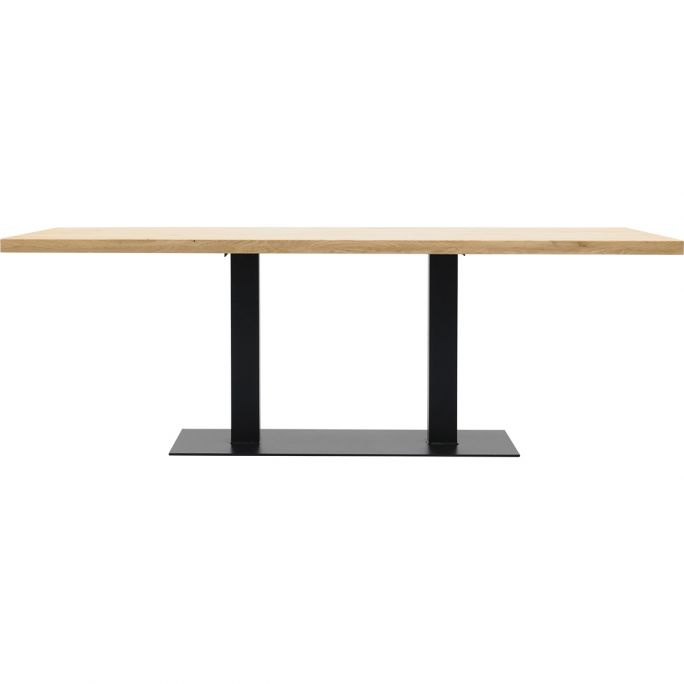 Eettafel Aspen met metalen tafelvoet dubbel