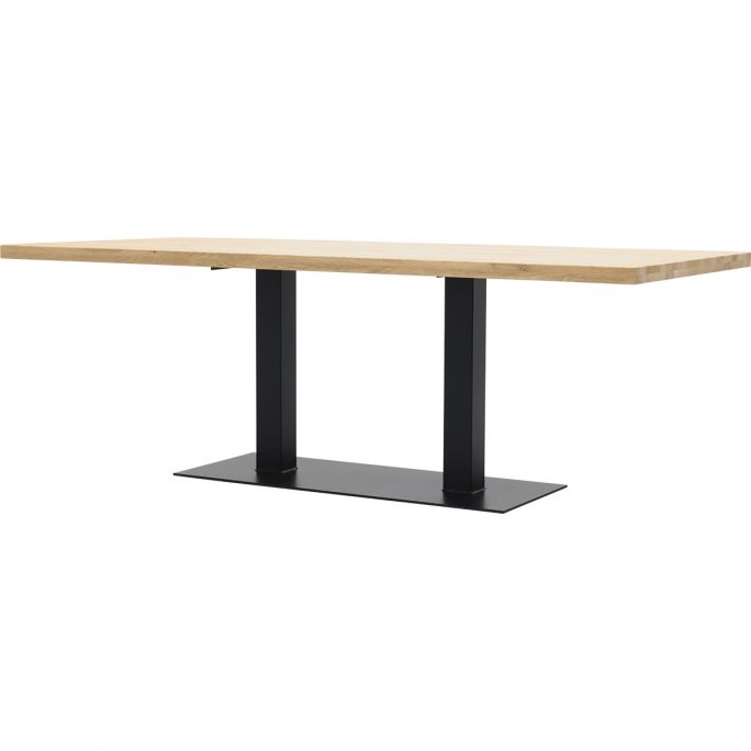 Eettafel Aspen met metalen tafelvoet dubbel