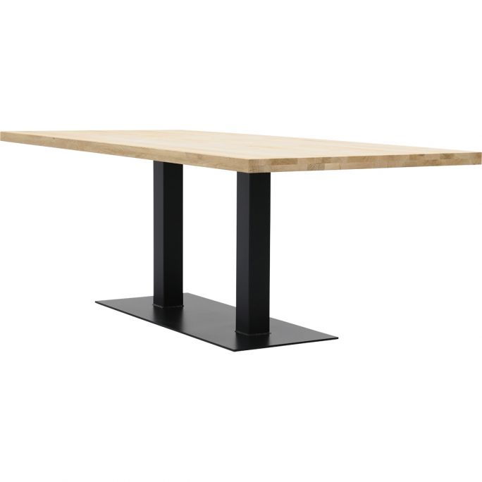 Eettafel Aspen met metalen tafelvoet dubbel