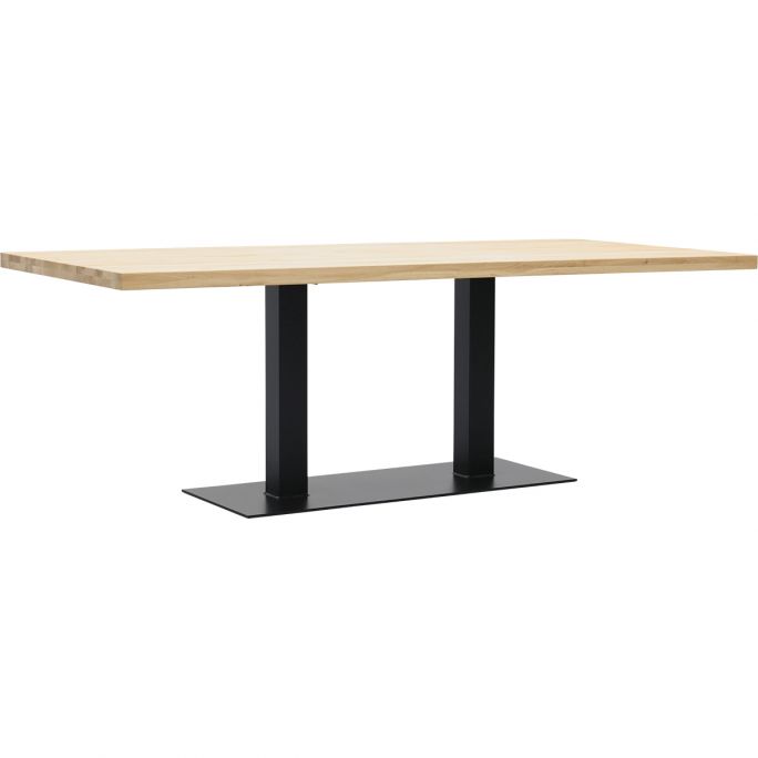Eettafel Aspen met metalen tafelvoet dubbel