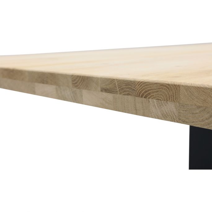 Eettafel Aspen met metalen tafelvoet dubbel