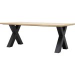 Eettafel Boston met metalen X-poot