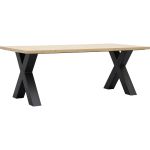 Eettafel Boston met metalen X-poot