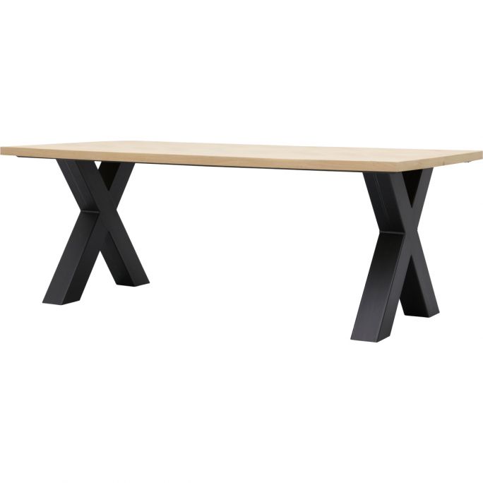 Eettafel Boston met metalen X-poot