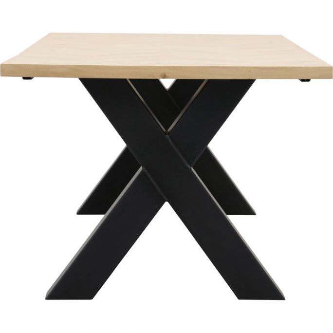 Eettafel Boston met metalen X-poot