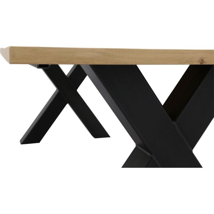 Eettafel Boston met metalen X-poot