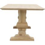 Eettafel Conroe met eiken kolompoot